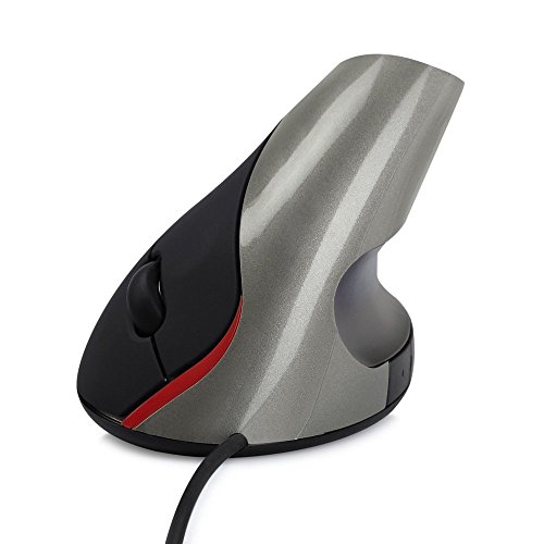 KLEIN Design Vertikale optische Maus, ergonomisches Design, Rechtshänder, 5 Tasten, 1200 DPI, in Farbe grau von KLEIN Design