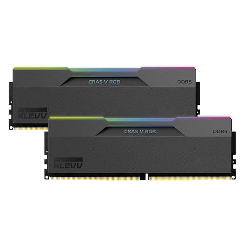 KLEVV CRAS V 32GB (2x16GB) DDR5 RGB Gaming-RAM 6000MT/s CL30 Speichermodul-Kit von KLEVV