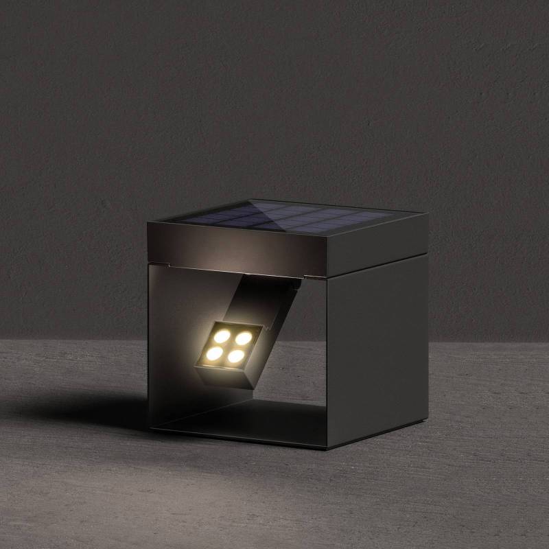 KLEWE LED-Solar-Gartenstrahler Alea anthrazit 15 x 15cm IP65 von KLEWE