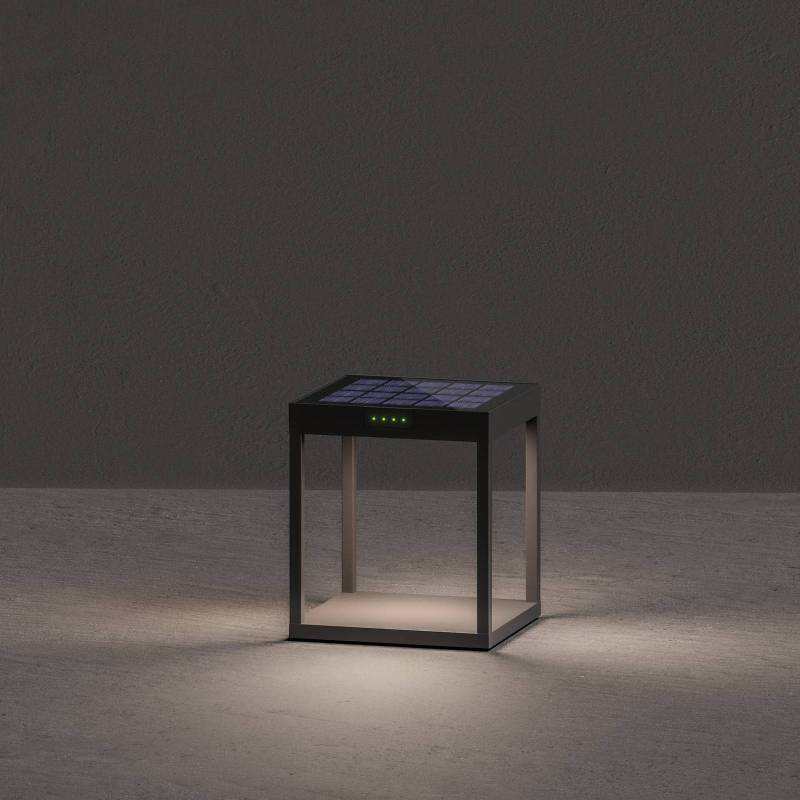KLEWE LED-Solarlampe RADIA GROUND, anthrazit, 25 cm Alu IP65 von KLEWE