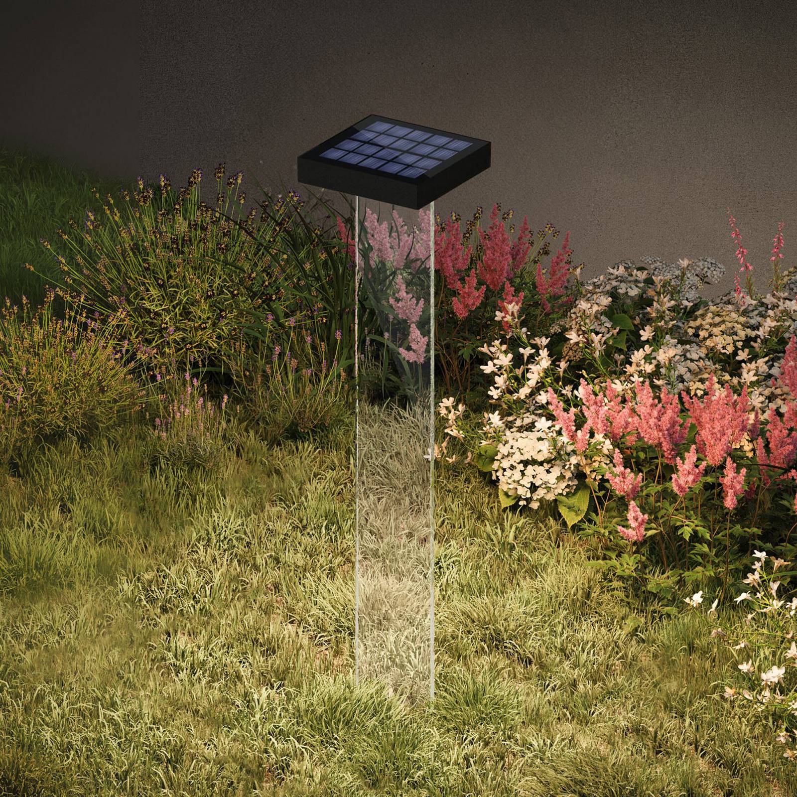 KLEWE LED-Solarleuchte Scotty, klar/anthrazit, 60 cm, IP65 KLEWE LED-Solarleuchte Scotty, klar/anthrazit, 60 cm, IP65 von KLEWE