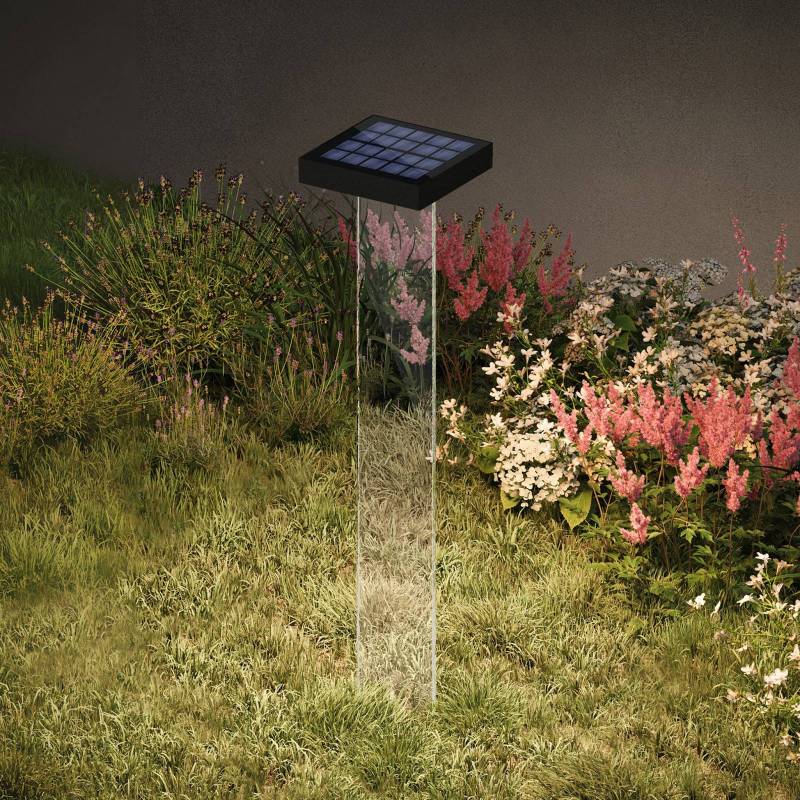 KLEWE LED-Solarleuchte Scotty, klar/anthrazit, 60 cm, IP65 von KLEWE