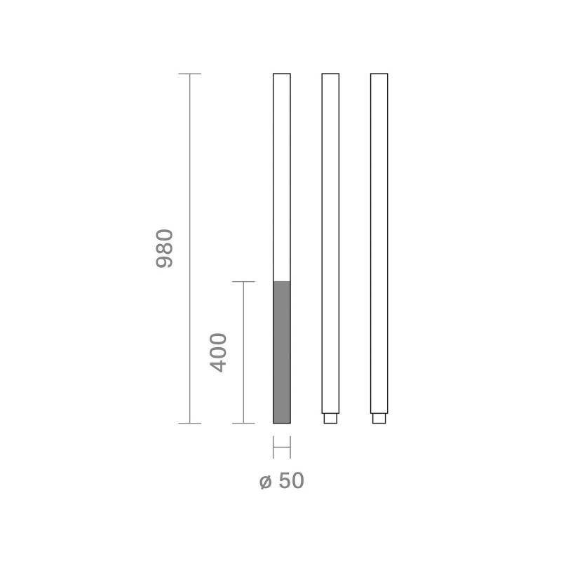 KLEWE Mast für Solarleuchten, anthrazit, Höhe 250 cm, Alu von KLEWE