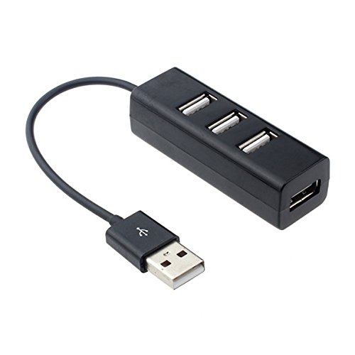 Mini USB 2.0 Hi-Speed 4-Port Splitter Hub Adapter Für PC Computer (Black) von KLGR