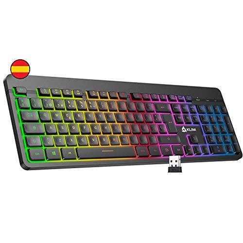 KLIM Light V2 Tastatur Kabellos QWERTY ES von KLIM