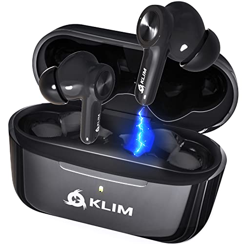 KLIM Pods V2 - NEU 2024 - Bluetooth 5.3 Kopfhörer in Ear - Hohe Klangqualität - ANC - Hervorragende Isolierung - Leichte und schnelle Kopplung - Lang anhaltende Batterie 24 h von KLIM