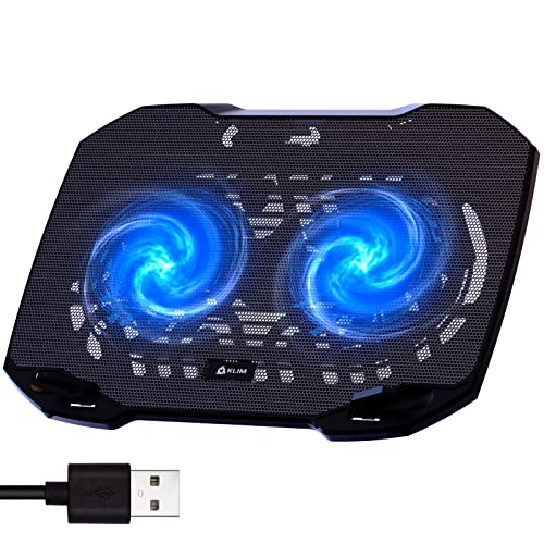KLIM Pro - Der Kühler für Profis - Laptop PC Support - Einfach zu transportieren - 10" bis 15,6" - Zusätzlicher USB-Port - Schwarz von KLIM
