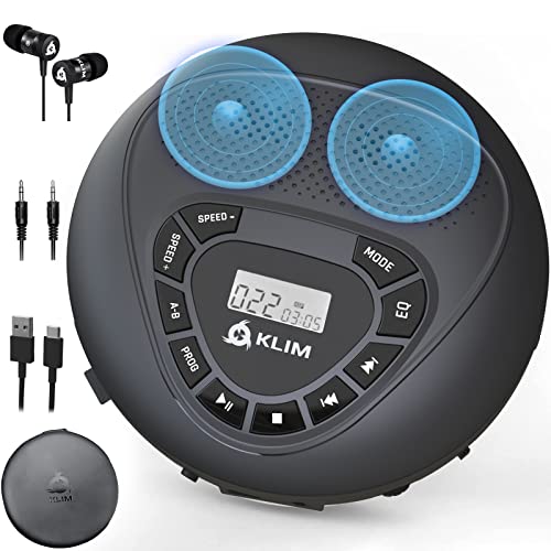 KLIM Speaker + CD Player mit Lautsprecher + NEU + Wiederaufladbarer Akku + Tragbarer CD-Spieler mit Kopfhörern + SD/TF-Karte + AUX + Idealer Auto-CD-Spieler + CD Player tragbar mit Lautsprecher KLIM Speaker + CD Player mit Lautsprecher + NEU + Wiederaufladbarer Akku + Tragbarer CD-Spieler mit Kopfhörern + SD/TF-Karte + AUX + Idealer Auto-CD-Spieler + CD Player tragbar mit Lautsprecher von KLIM