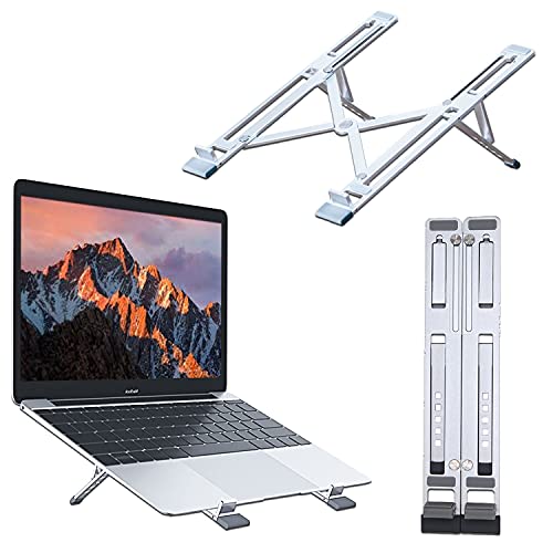 KLIM Steady - Laptop Ständer und Tabletständer + Leichter, Robuster Aluminiumrahmen + Verstellbarer Notebook Ständer Kompatibel mit iPad und Laptop bis 15,6 Zoll + NEU von KLIM