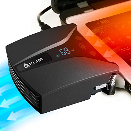Klim Tempest - Laptop Kühler mit Vakuumlüfter - NEU - Innovatives Design für schnelles Kühlen - Temperaturerkennung - Automatischer/Manueller Modus - 4000 U/min - Laptop Cooling Pad kompatibel von KLIM