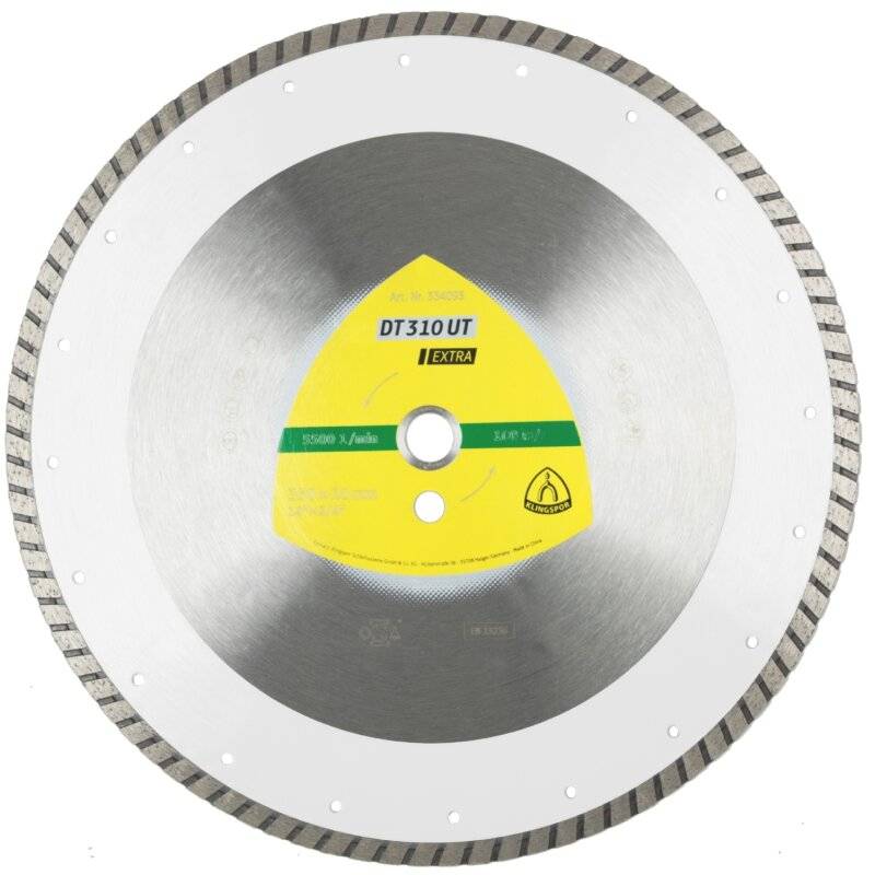 Diamantgroßtrennscheibe DT 310 UT Extra für Beton Baustellenmaterial Turboverzahnung 350 x 3 x 20 mm von Klingspor AG