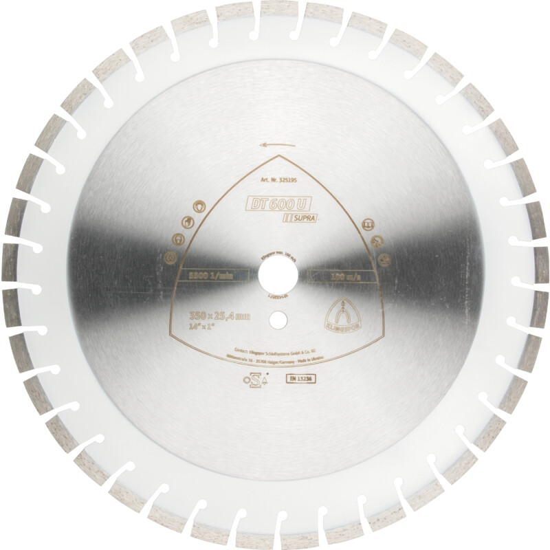 Diamantgroßtrennscheibe DT 600 U Supra für Beton Kalksandstein Kurzverzahnung 300 x 2,8 x 30 mm Diamantgroßtrennscheibe DT 600 U Supra für Beton Kalksandstein Kurzverzahnung 300 x 2,8 x 30 mm von Klingspor AG