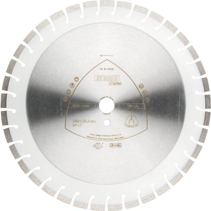 Diamantgroßtrennscheibe DT 600 U Supra für Beton Kalksandstein Kurzverzahnung 300 x 2,8 x 30 mm von Klingspor AG
