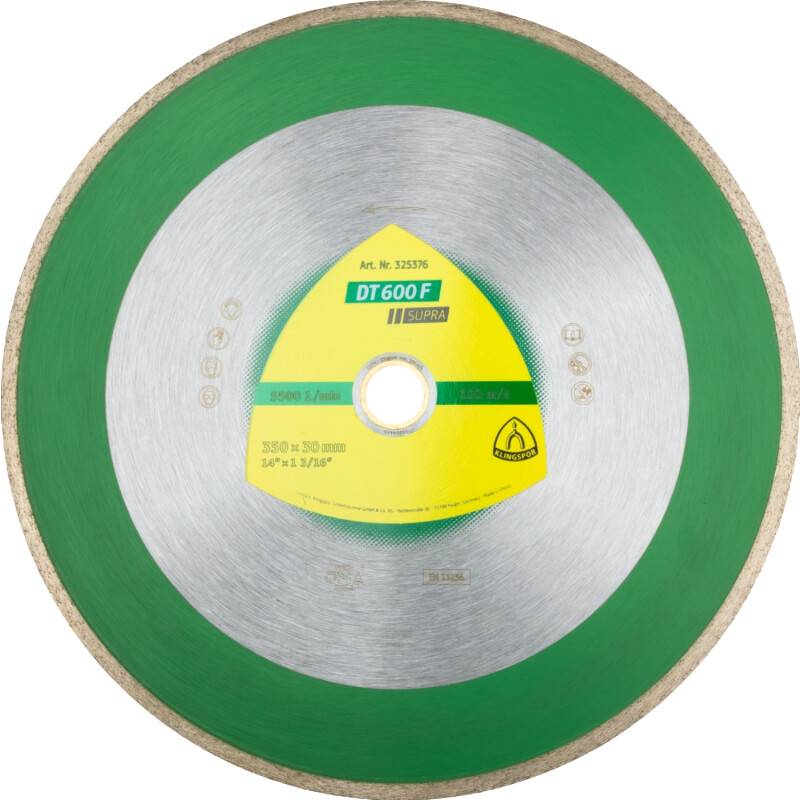 Diamanttrennscheibe DT 600 F Supra für Feinsteinzeug Kacheln Ofenkacheln geschlossen 180 x 1,6 x 30(25,4) mm von Klingspor AG