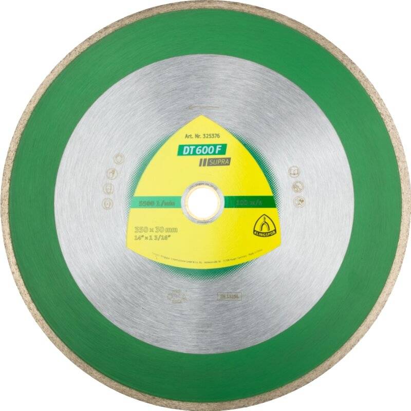 Diamanttrennscheibe DT 600 F Supra für Feinsteinzeug Kacheln Ofenkacheln geschlossen 200 x 1,9 x 30(25,4) mm von Klingspor AG