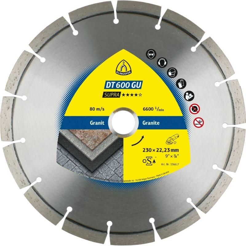 Diamanttrennscheibe DT 600 F Supra für Granit Terazzo Standardverzahnung 115 x 2,4 x 22,23 mm Diamanttrennscheibe DT 600 F Supra für Granit Terazzo Standardverzahnung 115 x 2,4 x 22,23 mm von Klingspor AG
