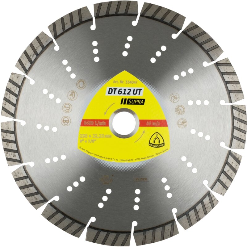 Diamanttrennscheibe DT 612 UT Supra für Beton Kalksandstein Turboverzahnung 180 x 2,6 x 22,23 mm Diamanttrennscheibe DT 612 UT Supra für Beton Kalksandstein Turboverzahnung 180 x 2,6 x 22,23 mm von Klingspor AG