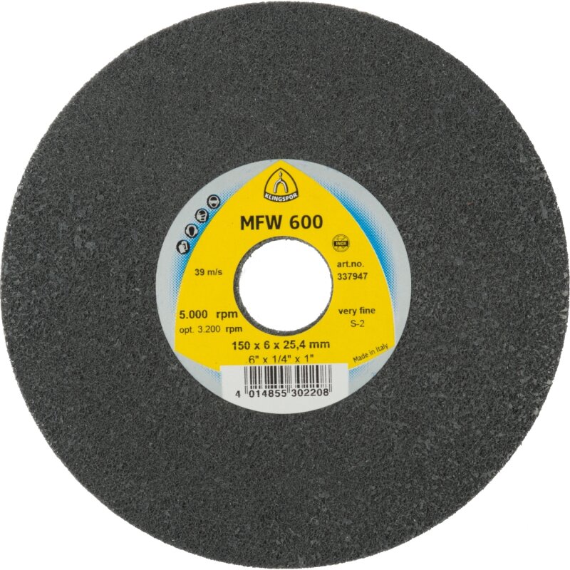 Hochleistungs-Vliesscheiben UNITIZED WHEEL 600 für Stahl, Edelstahl, NE-Metalle 150 x 6 x 25,4 mm Very Fine Siliziumkarbid Hochleistungs-Vliesscheiben UNITIZED WHEEL 600 für Stahl, Edelstahl, NE-Metalle 150 x 6 x 25,4 mm Very Fine Siliziumkarbid von Klingspor AG