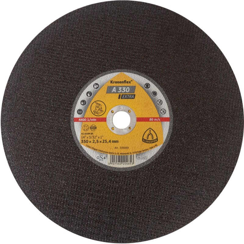 Kronenflex® Großtrennscheiben A 330 EX gerade für Stahl 406 x 3 x 25,4 mm von Klingspor AG