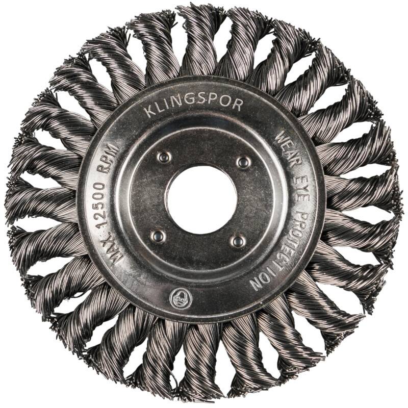 Rundbürste BR 600 W Drahtbürste 115 mm mit gezopftem Edelstahldraht von Klingspor AG