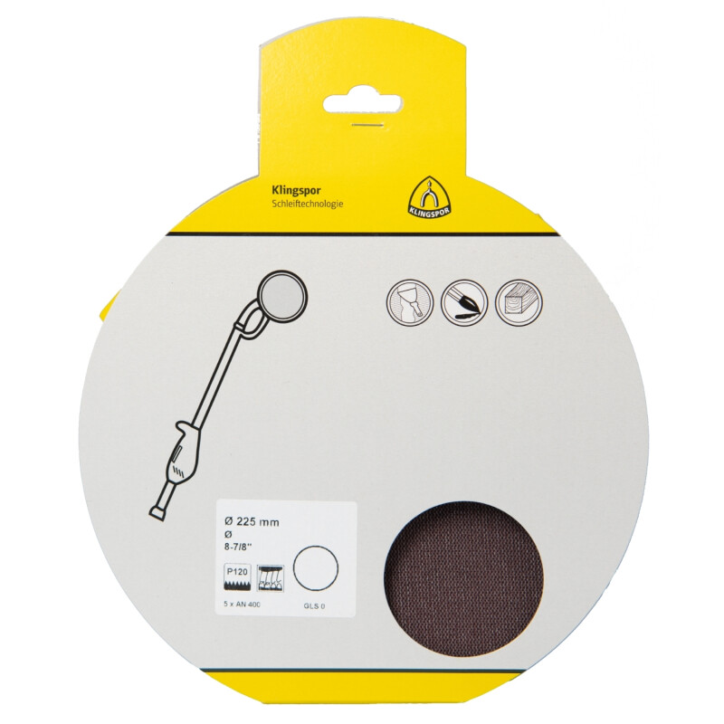 Schleifgitterscheiben AN 400 kletthaftend 225 mm Körnung 320 - 5 Stück SB-verpackt Schleifgitterscheiben AN 400 kletthaftend 225 mm Körnung 320 - 5 Stück SB-verpackt von Klingspor AG