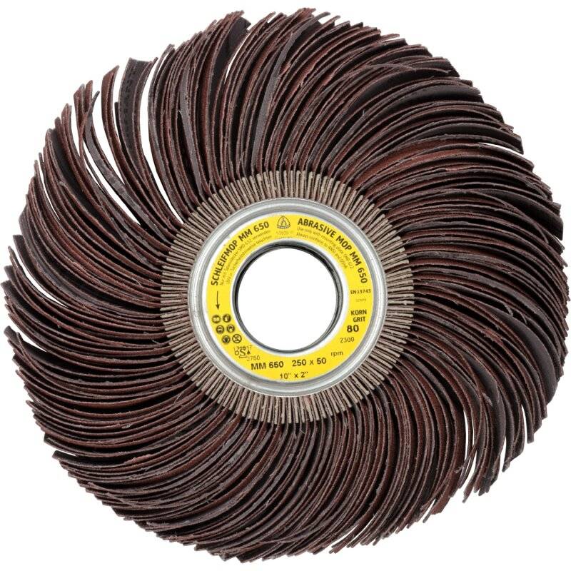 Schleifmoprad MM 650 für Farbe, Lack, Spachtel, Holz, Metall 250 x 100 x 43,1 mm Körnung 80 von Klingspor AG