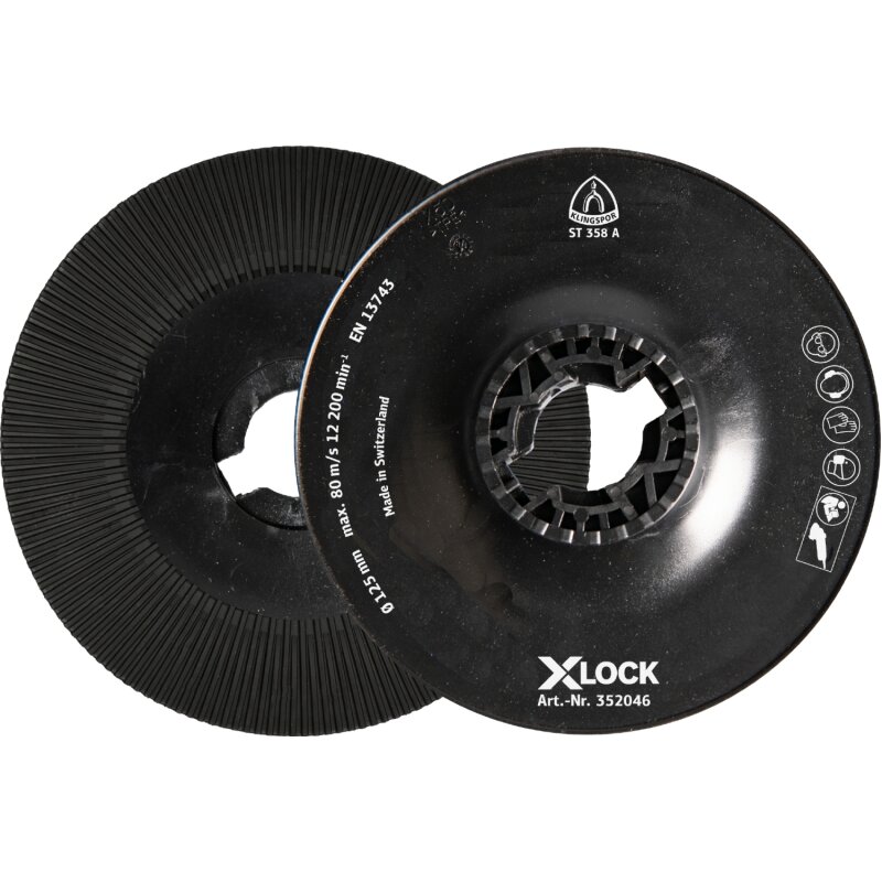 Stützteller ST 358 gerippt hart 115 mm für Fiberscheiben mit Aufnahme X-LOCK Stützteller ST 358 gerippt hart 115 mm für Fiberscheiben mit Aufnahme X-LOCK von Klingspor AG