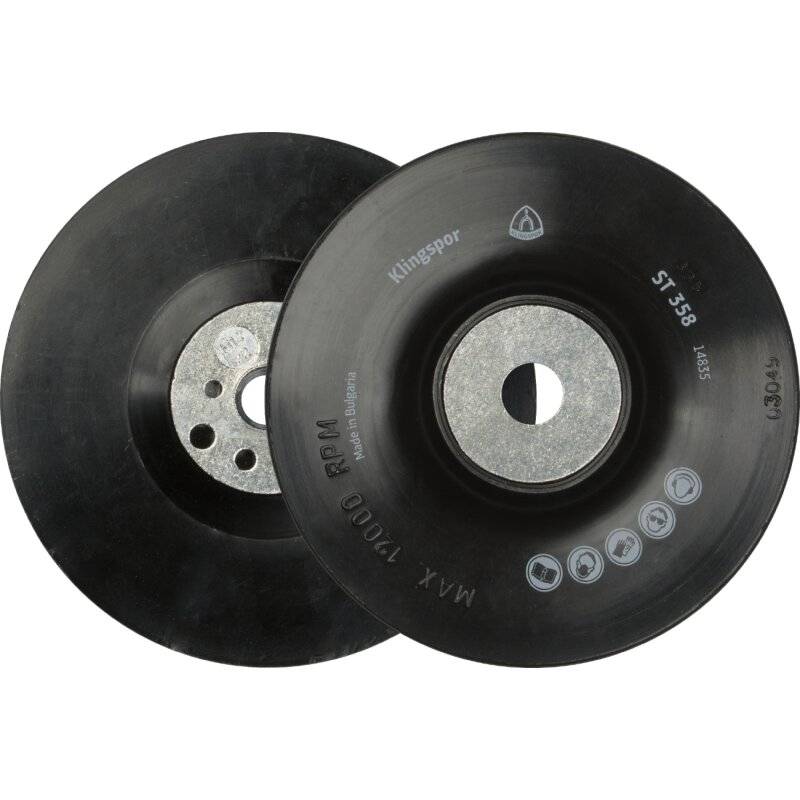 Stützteller ST 358 glatt flexibel 100 mm für Fiberscheiben mit Aufnahme M 10 von Klingspor AG