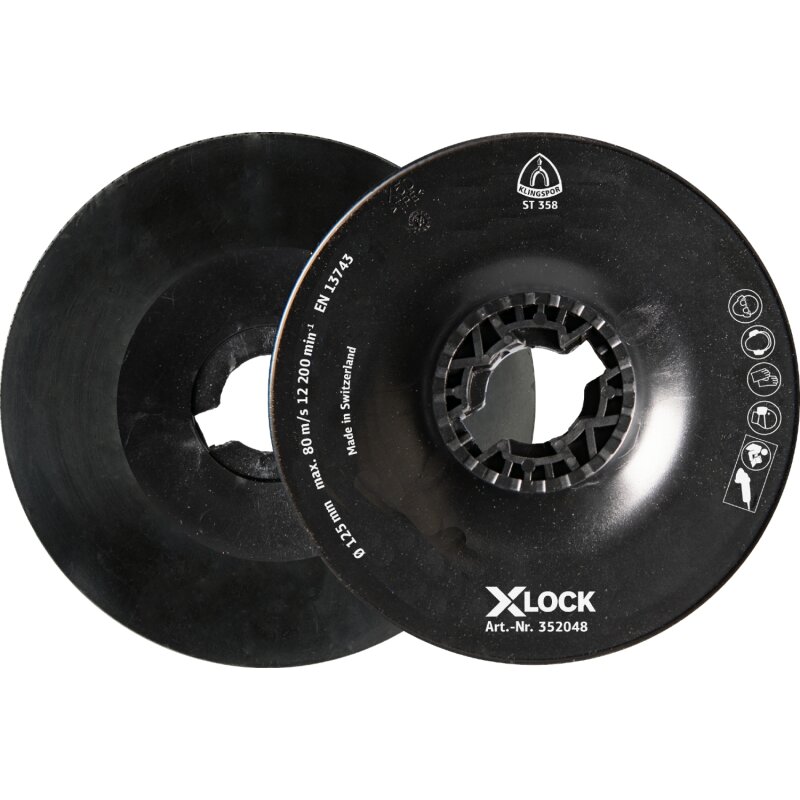 Stützteller ST 358 glatt flexibel 125 mm für Fiberscheiben mit Aufnahme X-LOCK Stützteller ST 358 glatt flexibel 125 mm für Fiberscheiben mit Aufnahme X-LOCK von Klingspor AG