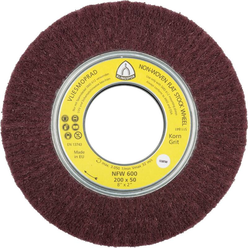 Vliesmoprad NFW 600 Satiniermoprad für Edelstahl, Metall universal 165 x 50 x 43,1 mm Coarse Korund von Klingspor AG