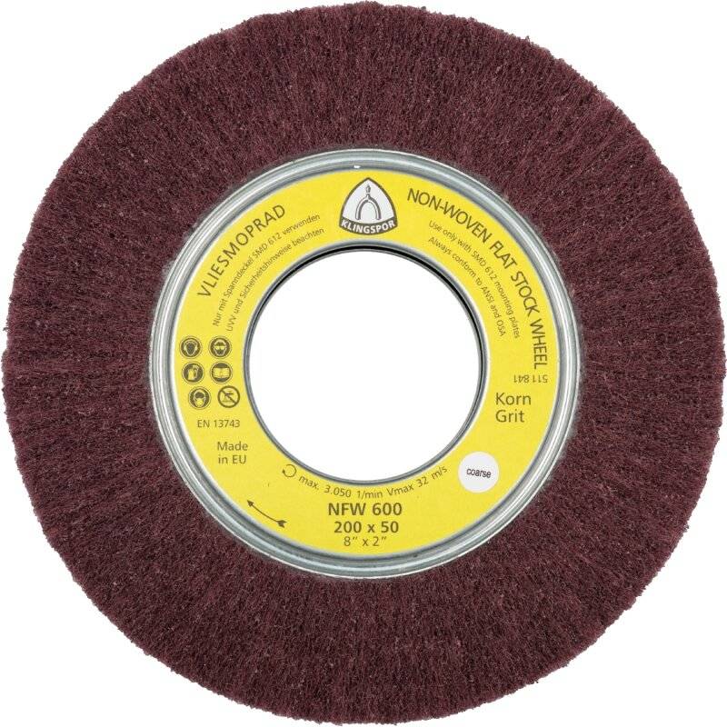Vliesmoprad NFW 600 Satiniermoprad für Edelstahl, Metall universal 165 x 50 x 43,1 mm Very Fine Korund von Klingspor AG