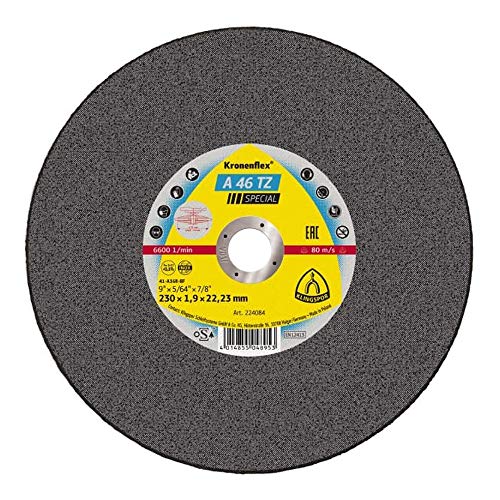 Klingpsor 351257 A 46 TZ Special Kronenflex Trennscheiben für Edelstahl, Stahl, X-LOCK, Gerade, 115mm x 1.6mm x 22.23mm, 25 Stück Klingpsor 351257 A 46 TZ Special Kronenflex Trennscheiben für Edelstahl, Stahl, X-LOCK, Gerade, 115mm x 1.6mm x 22.23mm, 25 Stück von KLINGSPOR
