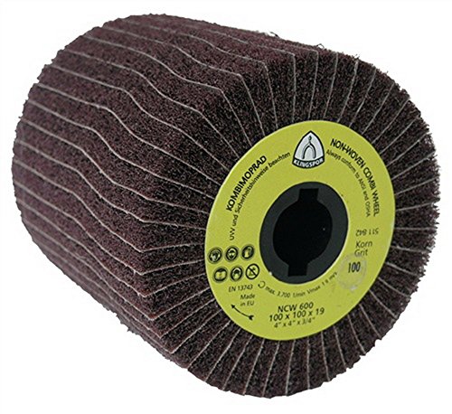 Klingspor 258908 - NCW 600 S Vlies-Satinierwalze, rotbraun, 100x100x19, Verpackungseinheit 1 - Korn 180, sehr fein Klingspor 258908 - NCW 600 S Vlies-Satinierwalze, rotbraun, 100x100x19, Verpackungseinheit 1 - Korn 180, sehr fein von KLINGSPOR