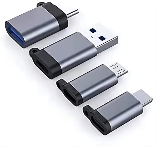 Typ-C-Stecker auf USB 3.0-Buchse OTG-Kabel 4er-Pack USB-Stecker auf Typ-C-Buchse Adapter Konverter PC/USB-Hub/Computer/Android-Telefone mit Huawei Google Pixel von KLJ