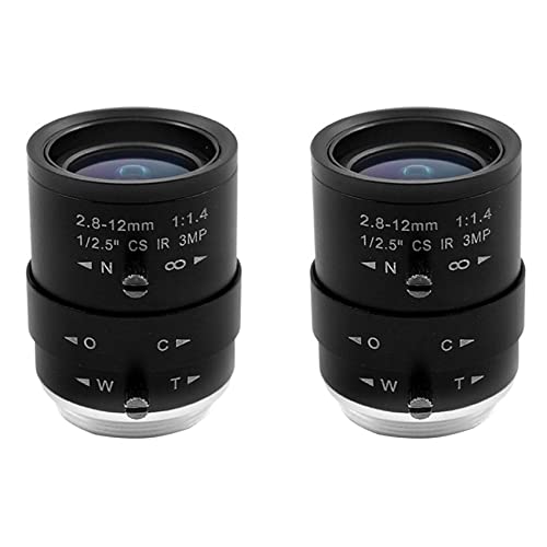 KLKNE 2 x 3 MP HD CCTV-Kamera-Objektiv, 2,8–12 mm, Varifokal, manueller Zoom, Fokushalterung für industrielle Sicherheitskameras KLKNE 2 x 3 MP HD CCTV-Kamera-Objektiv, 2,8–12 mm, Varifokal, manueller Zoom, Fokushalterung für industrielle Sicherheitskameras von KLKNE