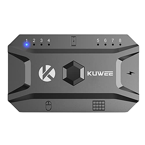 KLKNE Konverter Bluetooth Hub USB 5.0 und Maus kabelgebunden auf Hub-Adapter, unterstützt 8 Geräte für Tablet, Laptop, Handy von KLKNE