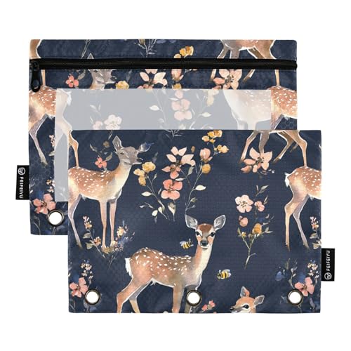 Aesthetic Deer Navy Blue Binder Pocket Pencil Case for 3 Rings Binders Case with Three Rings for Examination Stationery Supplies Aesthetic Deer Navy Blue Binder Pocket Pencil Case for 3 Rings Binders Case with Three Rings for Examination Stationery Supplies von KLL