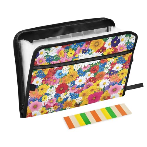 KLL Akkordeon-Aktenordner mit Taschen, Erweiterungsmappe, Organizer mit Reißverschluss und Taschen für taktische, schöne Frühlingsblumen, Montana Bitterroot KLL Akkordeon-Aktenordner mit Taschen, Erweiterungsmappe, Organizer mit Reißverschluss und Taschen für taktische, schöne Frühlingsblumen, Montana Bitterroot von KLL