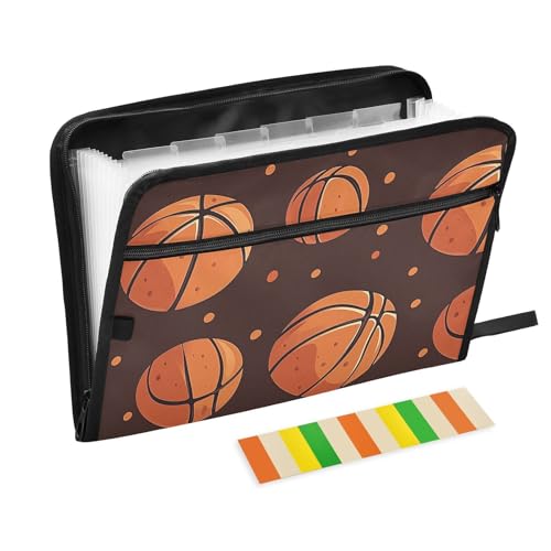 KLL Erweiterbare Aktenmappen, Fächermappe, Organizer, Fächermappe, Organizer, erweiterbar mit Reißverschluss, für Zahnmedizin, Basketball, Braun KLL Erweiterbare Aktenmappen, Fächermappe, Organizer, Fächermappe, Organizer, erweiterbar mit Reißverschluss, für Zahnmedizin, Basketball, Braun von KLL