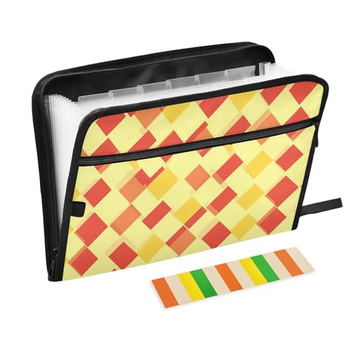 KLL Fächermappe, Fächermappe, Fächermappe, Papier-Organizer, Aufbewahrung, kleiner Aktenordner mit Taschen für klinische Krankenpflege, modisch, gelb-roter Pilz KLL Fächermappe, Fächermappe, Fächermappe, Papier-Organizer, Aufbewahrung, kleiner Aktenordner mit Taschen für klinische Krankenpflege, modisch, gelb-roter Pilz von KLL