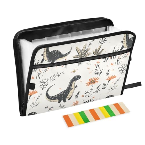 KLL Hängeregistratur-Ordner, Fächermappe aus Kunststoff, mit Taschen für Krankenpflege, Schönheits-Dinosaurier KLL Hängeregistratur-Ordner, Fächermappe aus Kunststoff, mit Taschen für Krankenpflege, Schönheits-Dinosaurier von KLL