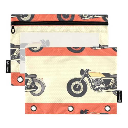 Motorrad Terrakotta Binder Taschen Kunststoff Binder Taschen für Ringe Binder Ordner mit 3 Löchern für Kinder Zuhause Reise Karten Aufbewahrungsbehälter Motorrad Terrakotta Binder Taschen Kunststoff Binder Taschen für Ringe Binder Ordner mit 3 Löchern für Kinder Zuhause Reise Karten Aufbewahrungsbehälter von KLL