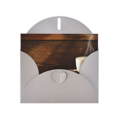 Weihnachtskarten für Kaffeetassen und Kaffeebohnen mit passenden Umschlägen, Perlpapier-Urlaubskarten, geeignet für Hochzeiten, Festivals, Business, Geschenkkarten, Abschlussfeiern usw. von KLMELLMDE