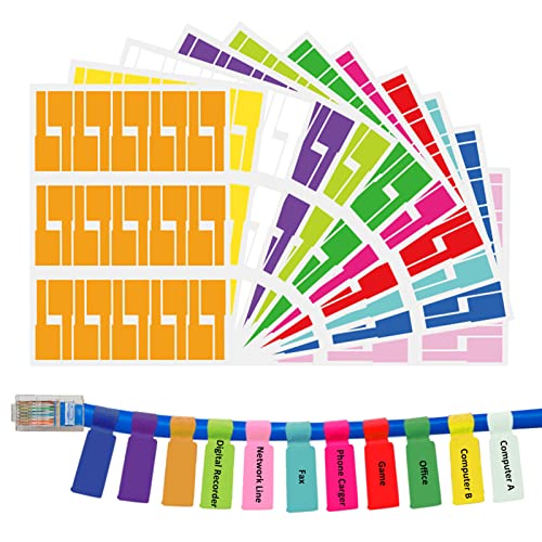 330 Pcs Kabelbeschriftung, Etiketten Selbstklebend A4, Kabelschilder Wasserdich Reißfest Kabel beschriftung, Geeignet für Laserdrucker, 11 Colors 11 Sheets 330 Pcs Kabelbeschriftung, Etiketten Selbstklebend A4, Kabelschilder Wasserdich Reißfest Kabel beschriftung, Geeignet für Laserdrucker, 11 Colors 11 Sheets von KLOP256