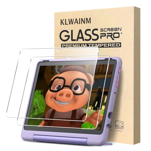 KLWAINM [2 Stück] 10 Zoll Kids Pro Tablet Nur 2023 Schutzfolie Displayschutz 2.5D Ultra-HD 9H Härte Anti-Kratzen Bläschenfrei Panzerfolie Hartglas Schutzglas Glas Folie Film von KLWAINM