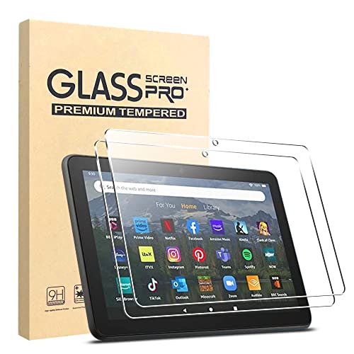 KLWAINM [2 Stück] 8 Zoll Tablet Schutzfolie Displayschutz 2.5D HD 9H Härte Anti-Kratzen Bläschenfrei Panzerfolie Hartglas Schutzglas Glas Folie Screen Protector von KLWAINM