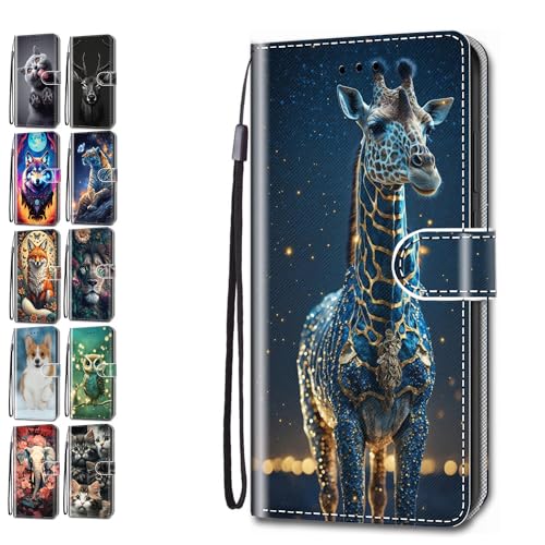 Leder Hülle für Samsung Galaxy A53 5G Tasche mit Kartenfach Tierdruck Muster Schutzhülle Handyhülle Flip Case Klapphülle Cover Mädchen Jungs - Giraffe Leder Hülle für Samsung Galaxy A53 5G Tasche mit Kartenfach Tierdruck Muster Schutzhülle Handyhülle Flip Case Klapphülle Cover Mädchen Jungs - Giraffe von Umibuds