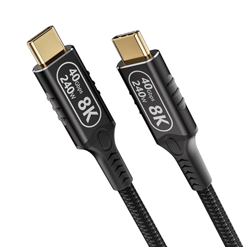 usb c kabel Kompatibel mit thunderbolt 4 kurz 0,3 m,240W fast charger,usb 4 kabel Datenübertragung 40Gbps,usb c Stecker auf Stecker cable 8K HD Video für Monitor,thunderbolt 3,Galaxy,SSD,Hub,Tablet. von KMMXXCPM