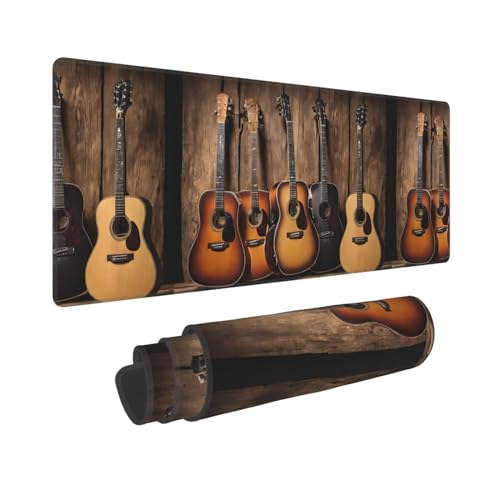 KMNHBGF Großes Mauspad, wasserdicht, rutschfeste Gummiunterseite, Bürodekoration, Mauspad für Damen und Herren, Laptop, Computer, 30,5 x 80,9 cm – Gitarre, Bass, Musik, Musikinstrumente KMNHBGF Großes Mauspad, wasserdicht, rutschfeste Gummiunterseite, Bürodekoration, Mauspad für Damen und Herren, Laptop, Computer, 30,5 x 80,9 cm – Gitarre, Bass, Musik, Musikinstrumente von KMNHBGF