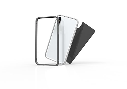 KMP Aliminium Schutzrahmen + Rückseitenglas Set für iPhone X Silver von KMP Creative Lifestyle Products
